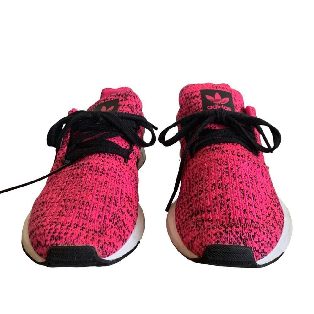 Adidas Swift Run J Sneakers Pink Black Women's Size 6 Girl's Size 4 - Picture 5 of 10